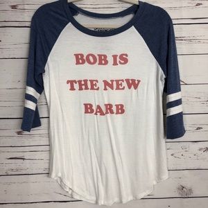 Stranger Things Graphic Tee Burnout Retro Raglan